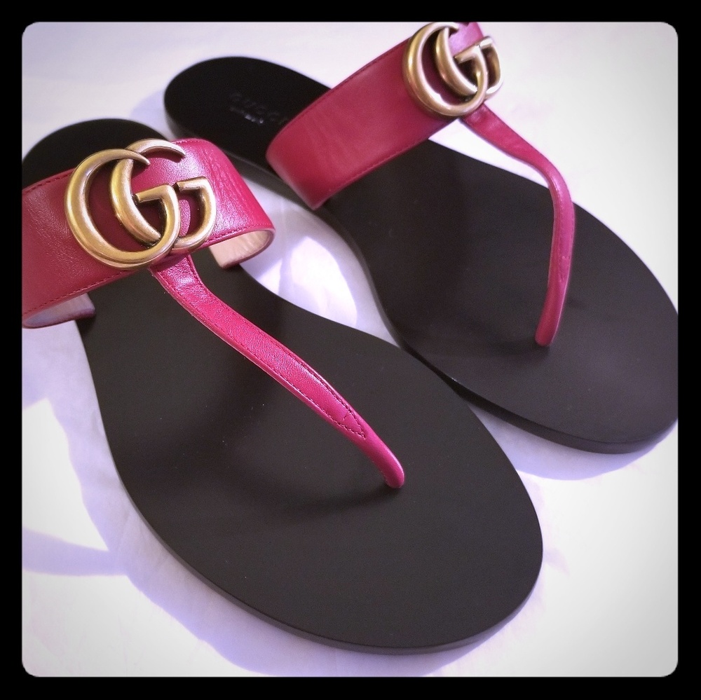 Gucci Marmont T-Strap Sandals - NWOB